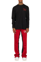 Briggs Burgundy Long Sleeve T-Shirt/Baggy Pant Set