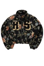 Marionna Black Tapestry Puffer Jacket
