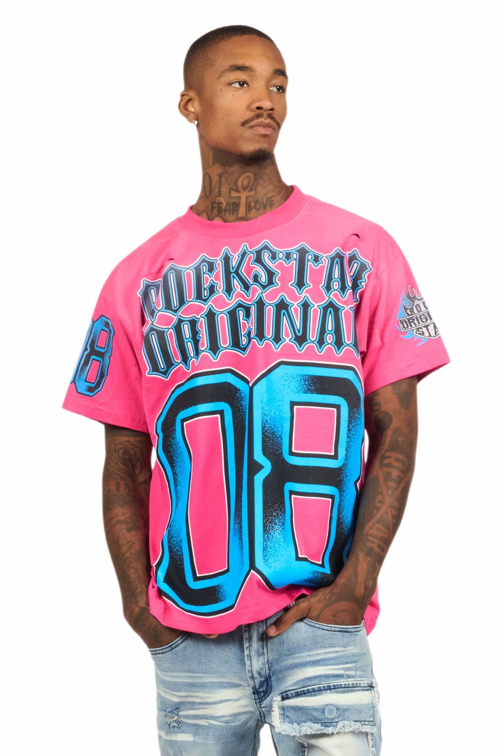 Alim Fushia Oversized Graphic T-Shirt