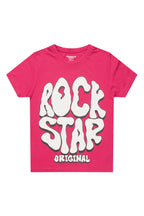 Girls Cassia Fuchsia/White Graphic T-Shirt