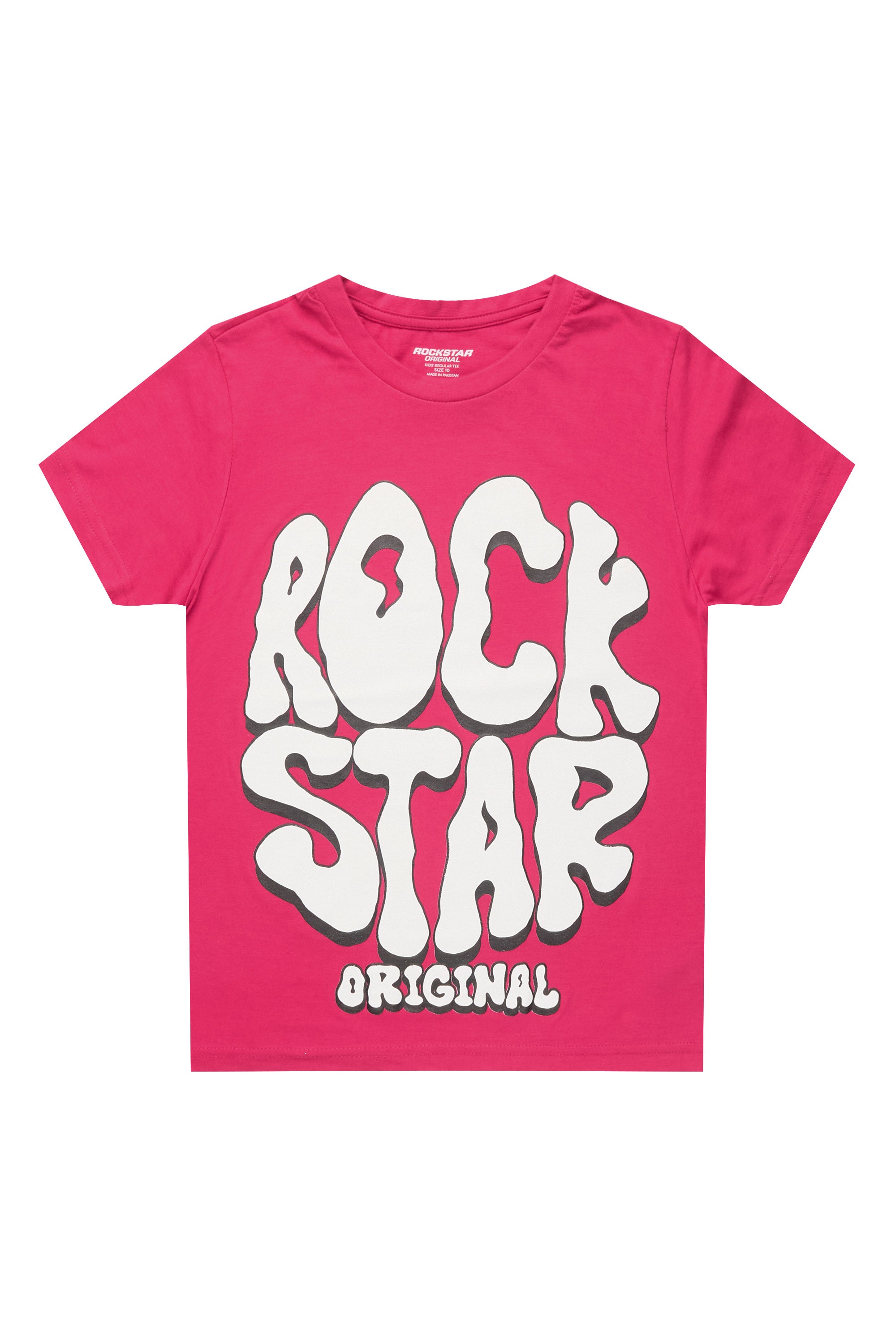 Girls Cassia Fuchsia/White Graphic T-Shirt