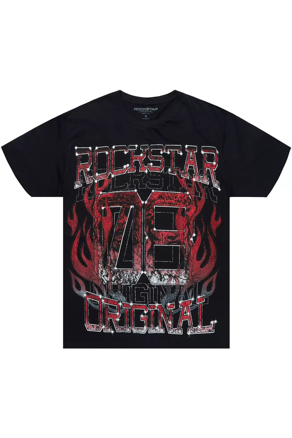 Veyene Black/Red Oversized Graphic T-Shirt