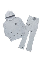 Raffer Heather Grey Hoodie/Stacked Flare Track Set