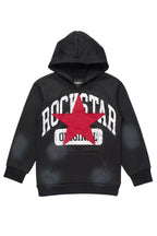 Boys Mallor Black/Red Graphic Hoodie with patch