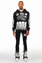 Amos Black Hoodie/Super Stacked Hoodie Track Set