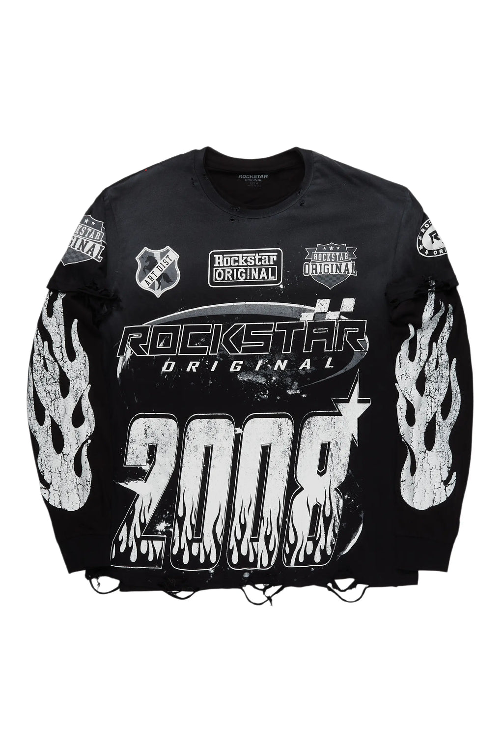 Amos Black/White Graphic Crewneck