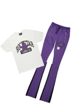 Mallor Purple/blackT-Shirt/Stacked Track Set