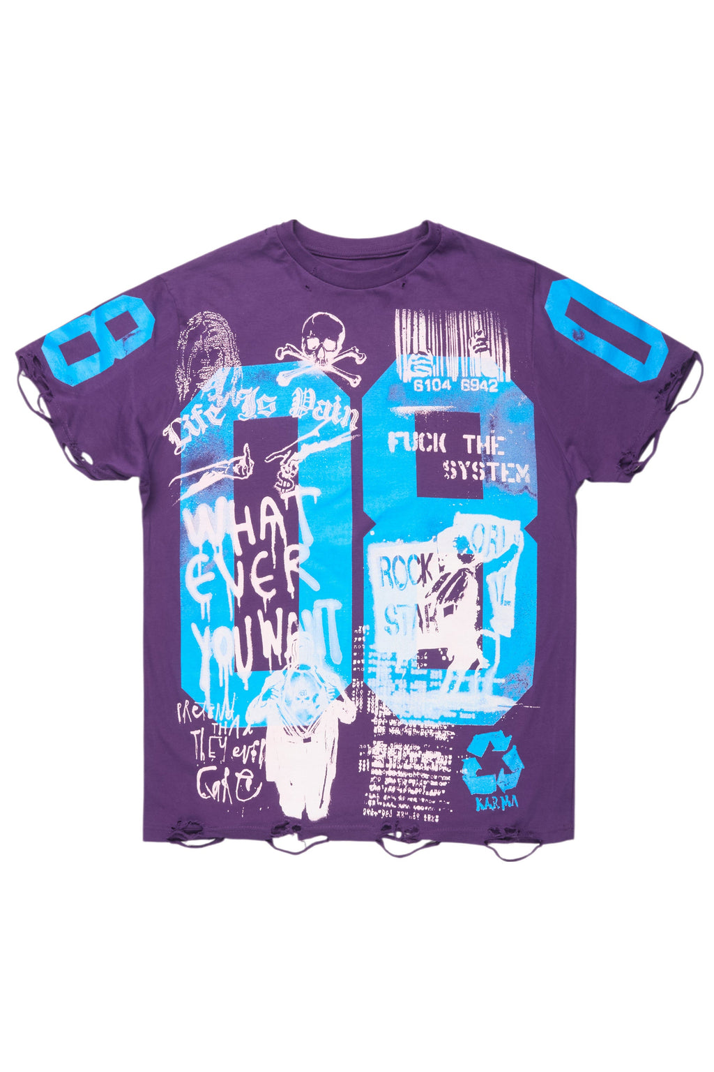 Kammile Purple Oversized T-Shirt