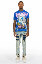 Kip Royal Blue T-Shirt/Slim Jean Bundle