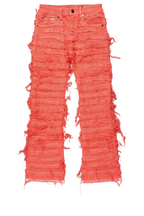 Girls Bliss Coral Stacked Flare Jean