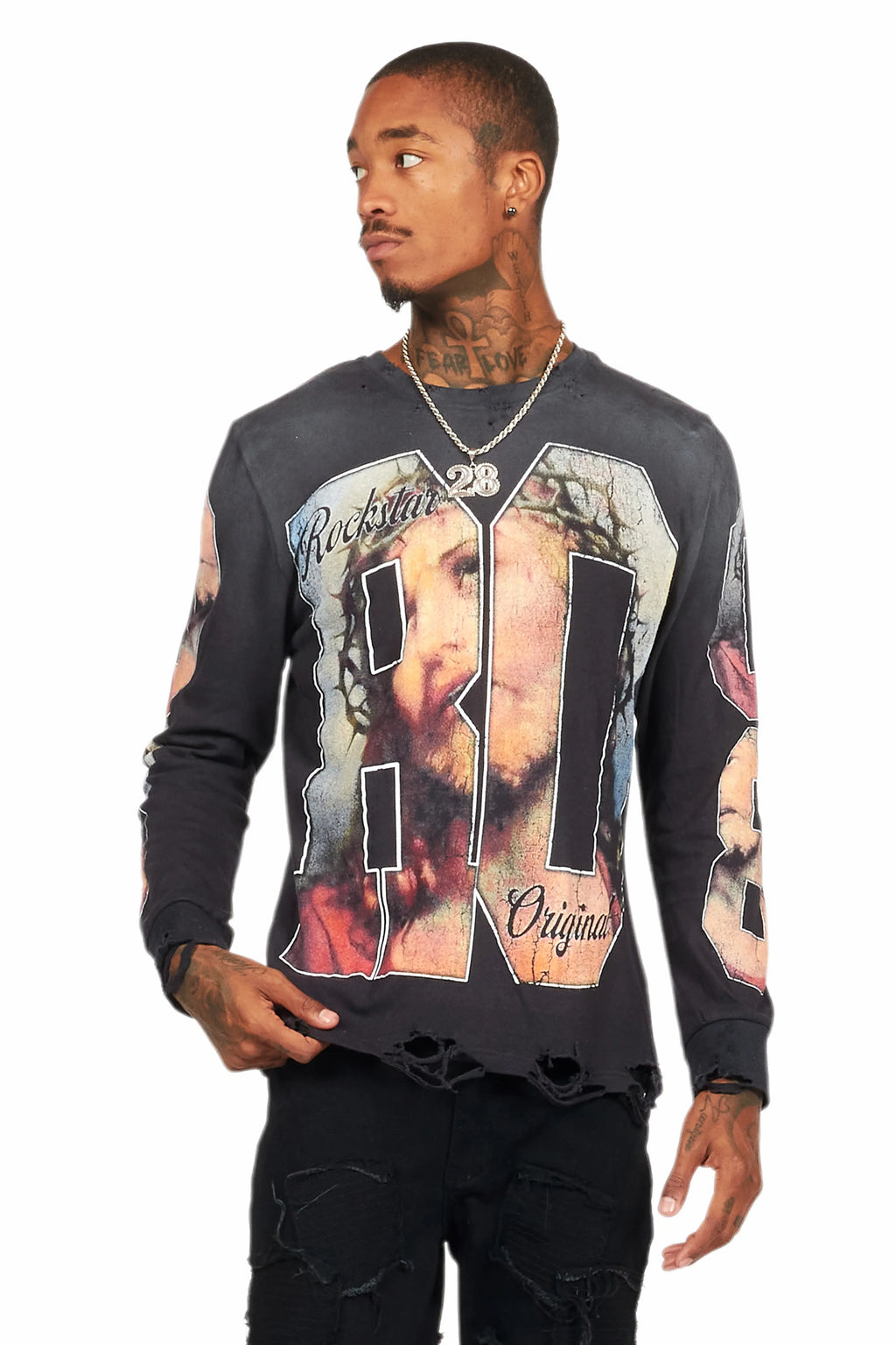 Lainer Black Long Sleeve Graphic T-Shirt