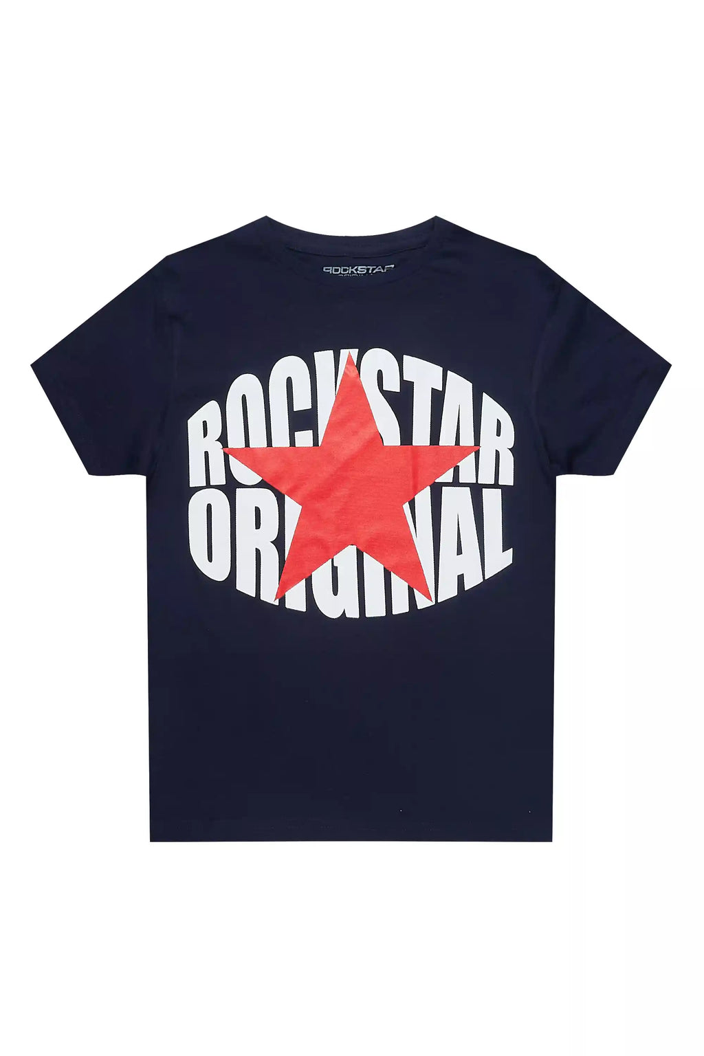 Boys Ezra 2.0 Navy/Red Graphic T-Shirt
