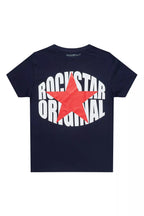 Boys Ezra 2.0 Navy/Red Graphic T-Shirt