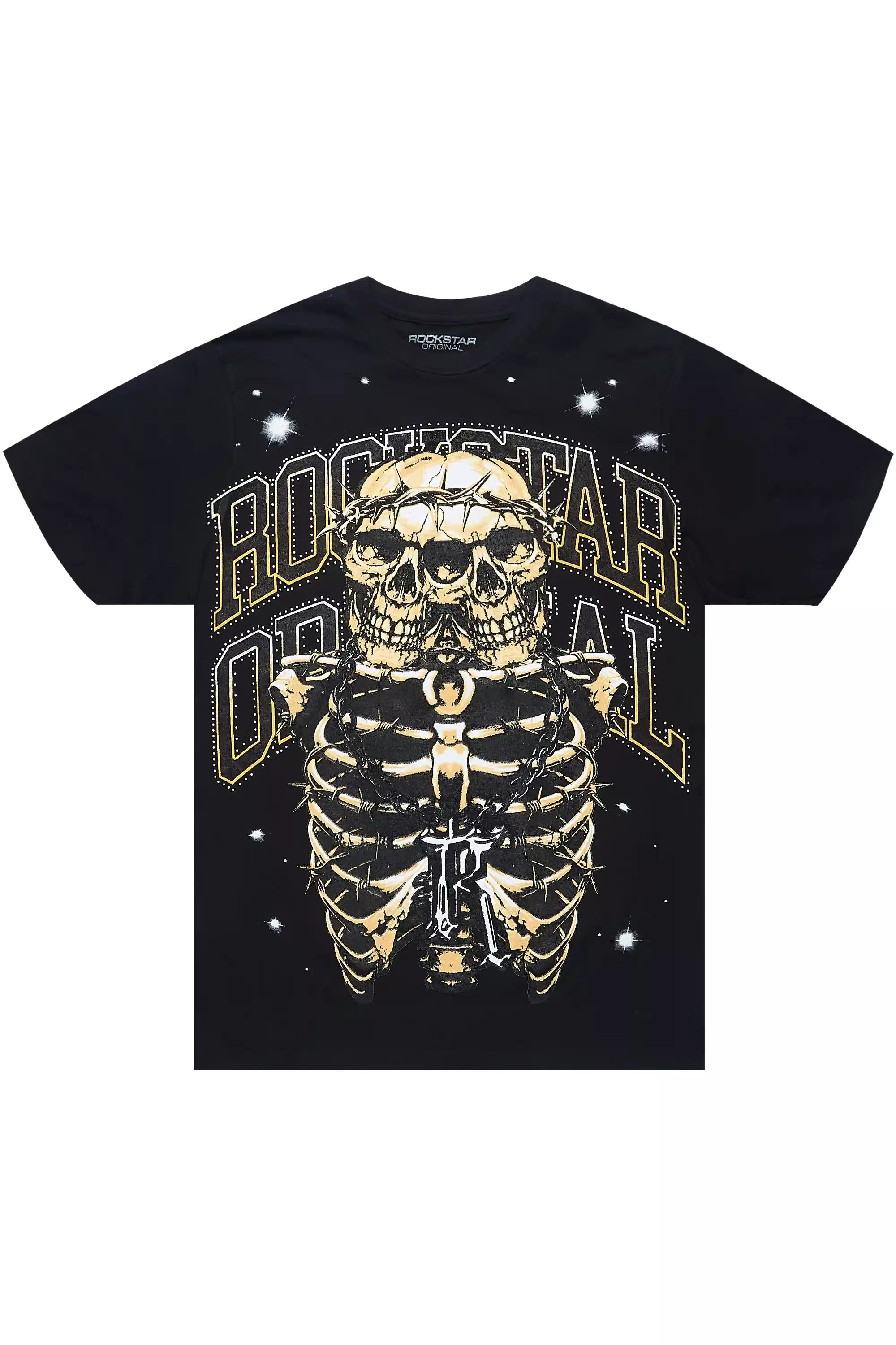 Kaizel Black Graphic T-Shirt