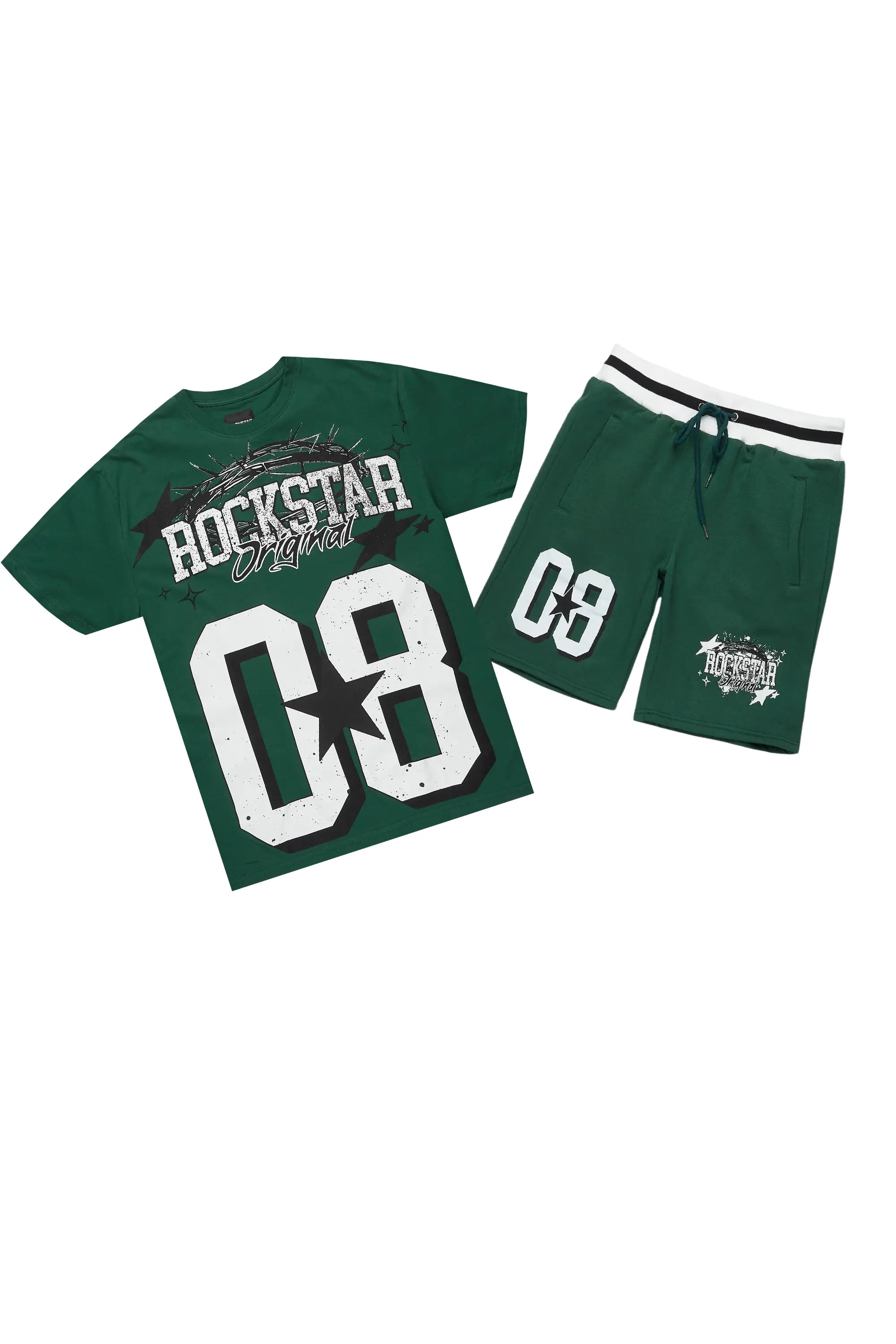 Allstar Green/White T-Shirt Short Set