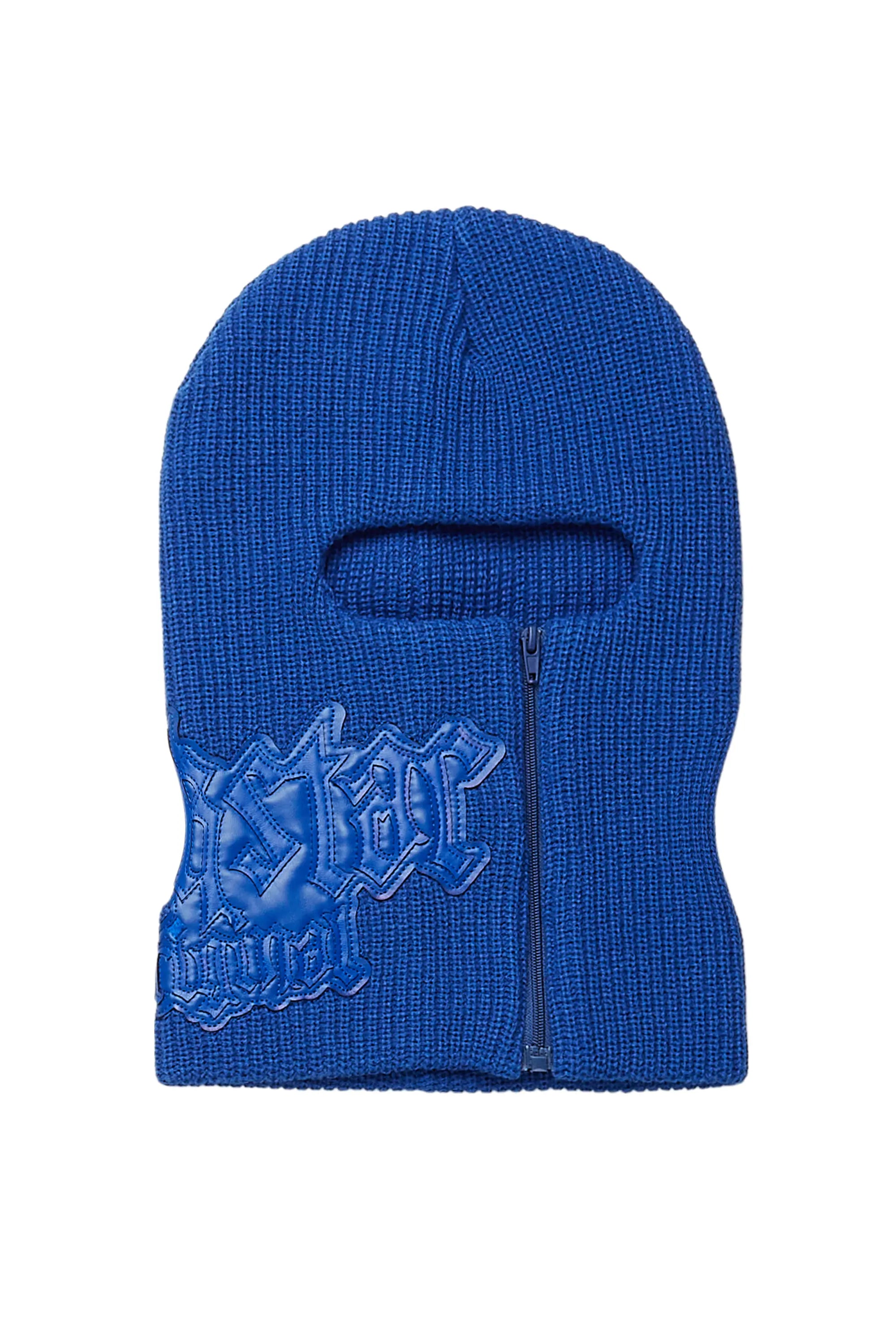 Boys Zaya Royal Blue Rubber Patch Ski Mask