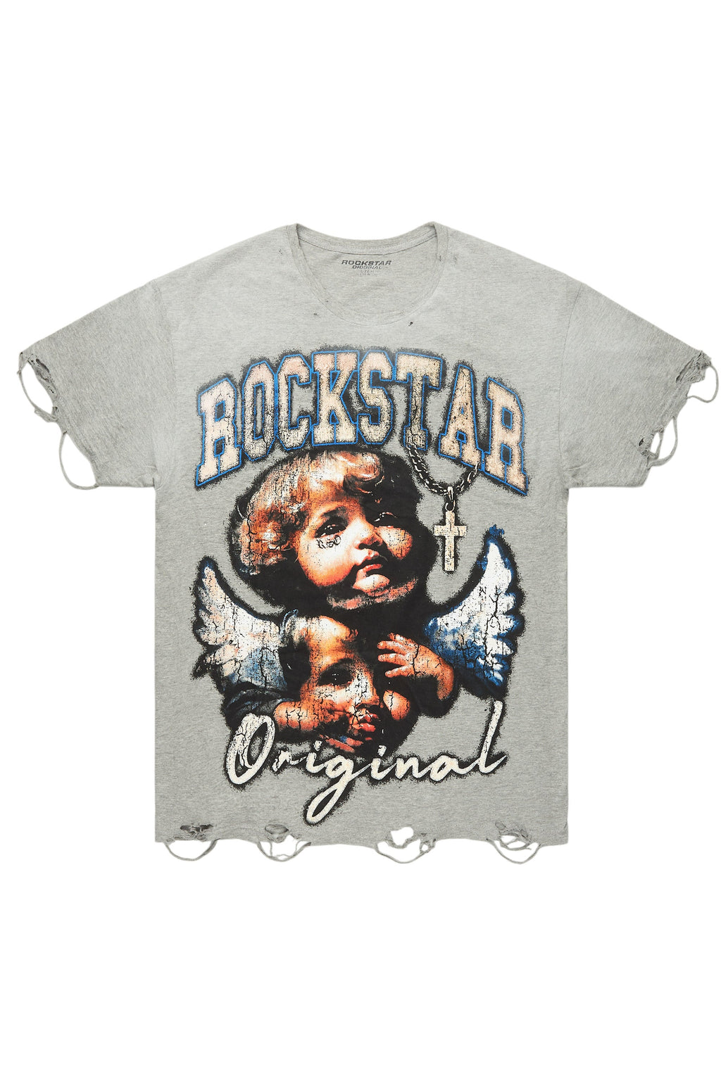 Deiter Heather Grey Oversized Graphic T-Shirt