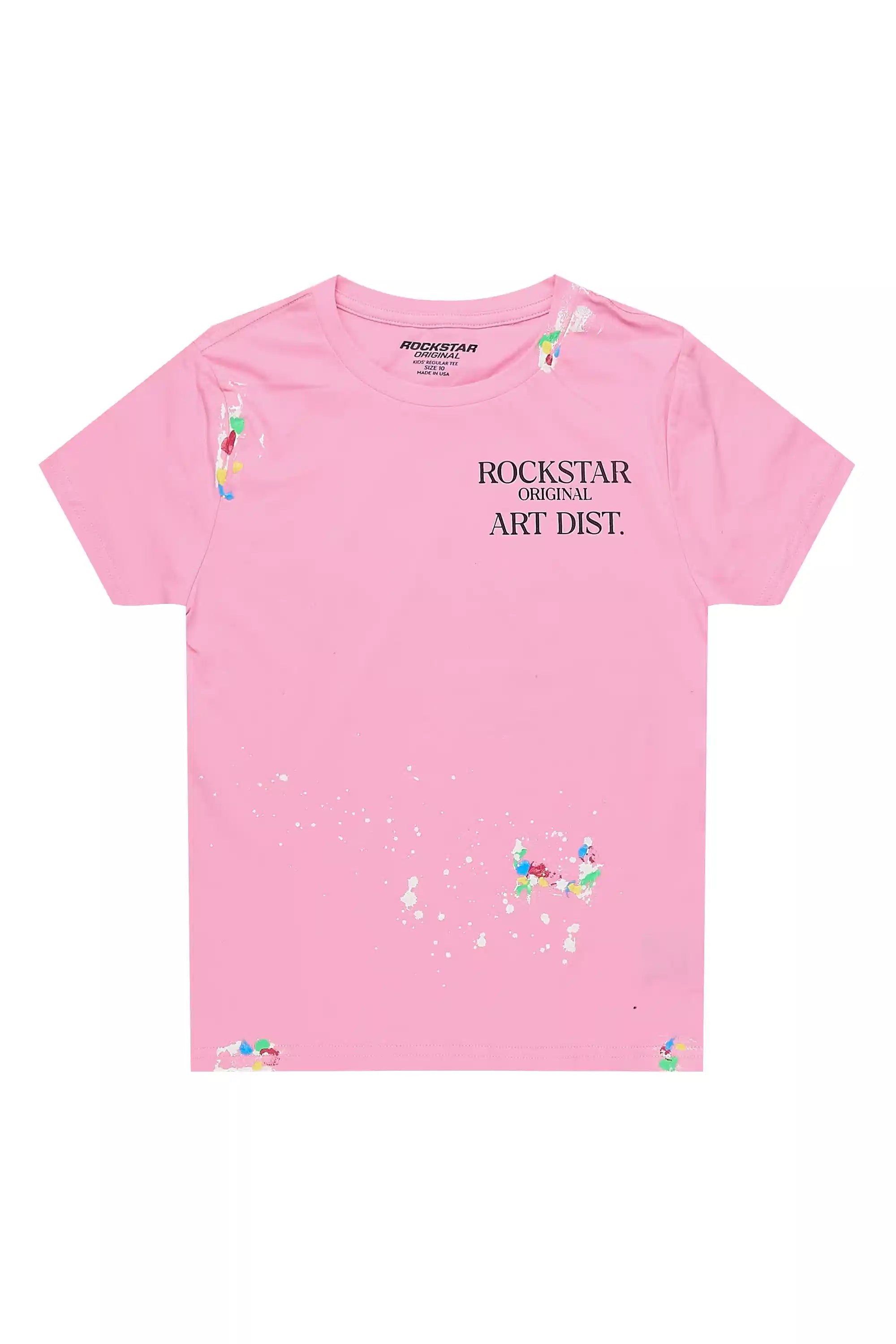 Girls Palmira Light Pink Graphic T-Shirt
