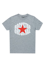Boys Ezra Grey/Red Graphic T-Shirt