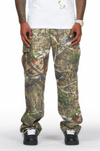 Acko Green Tree Camo Cargo Graphic Pants