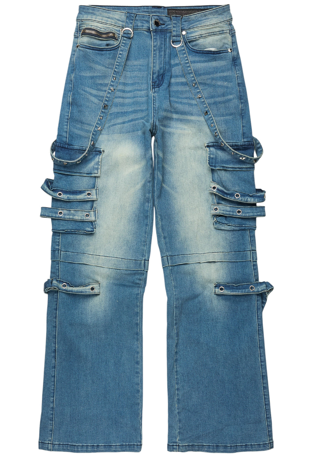 Nealon Blue Wash Baggy Cargo Fit Jean