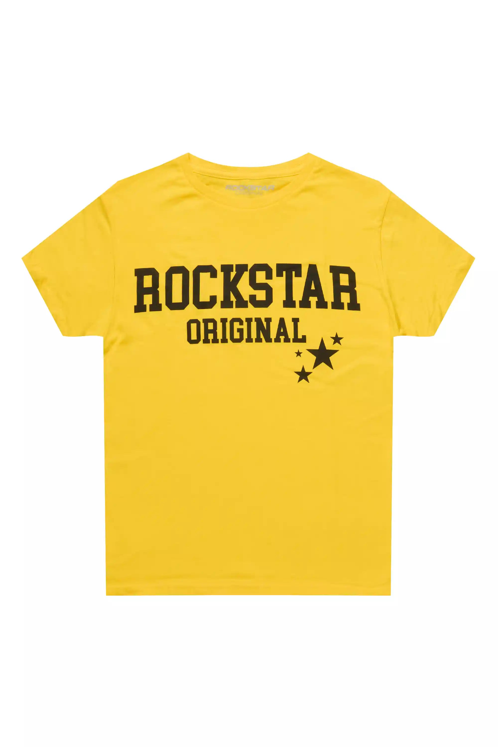 Boys Pluton Yellow/Black Graphic T-Shirt