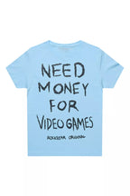 Boys M4 Video Games Sky Blue/Black Graphic T-Shirt