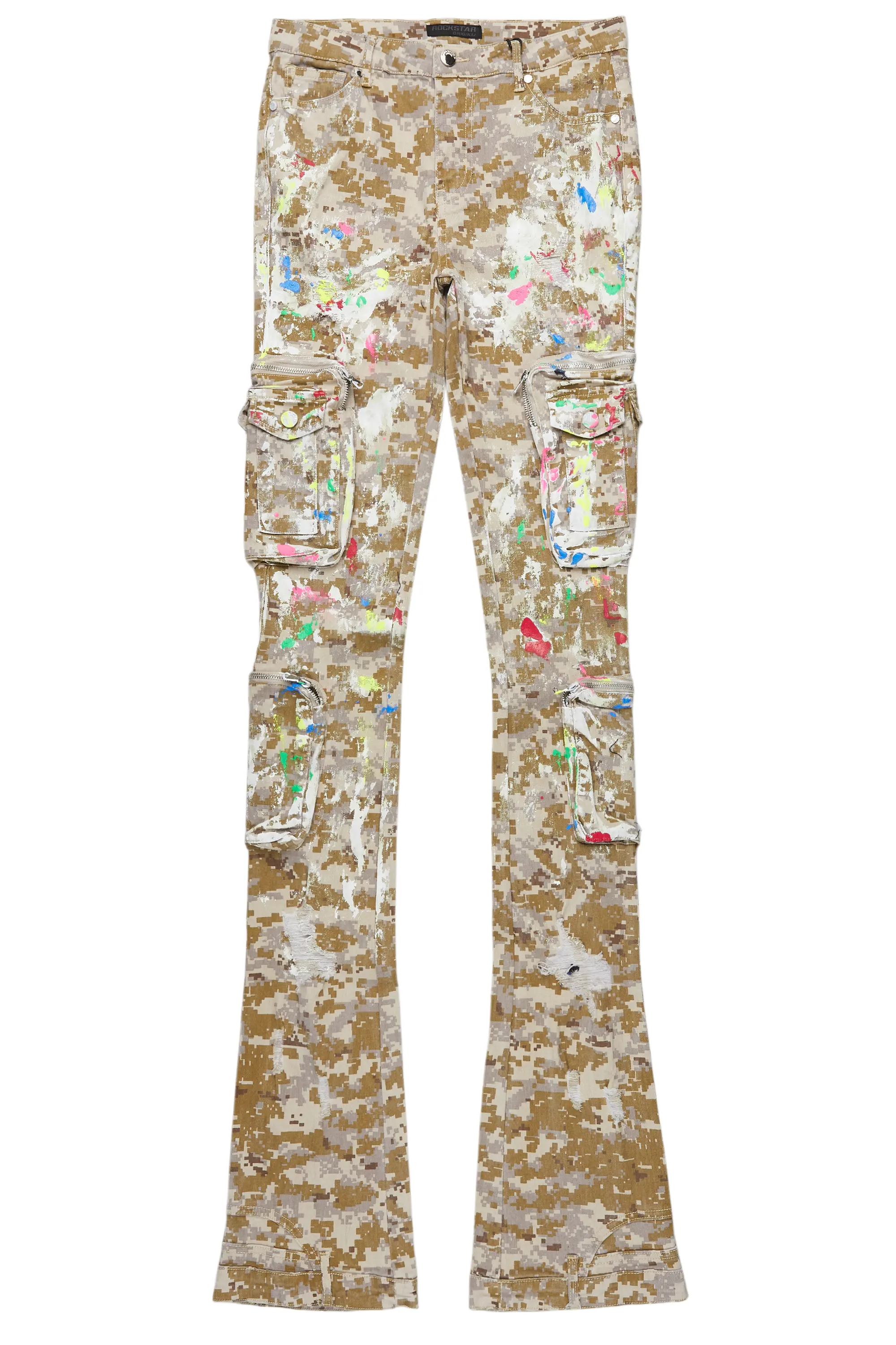 Amayia Digital Camo Painted Super Stacked Jean
