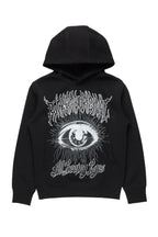 Boys All Eyes Black Graphic Hoodie