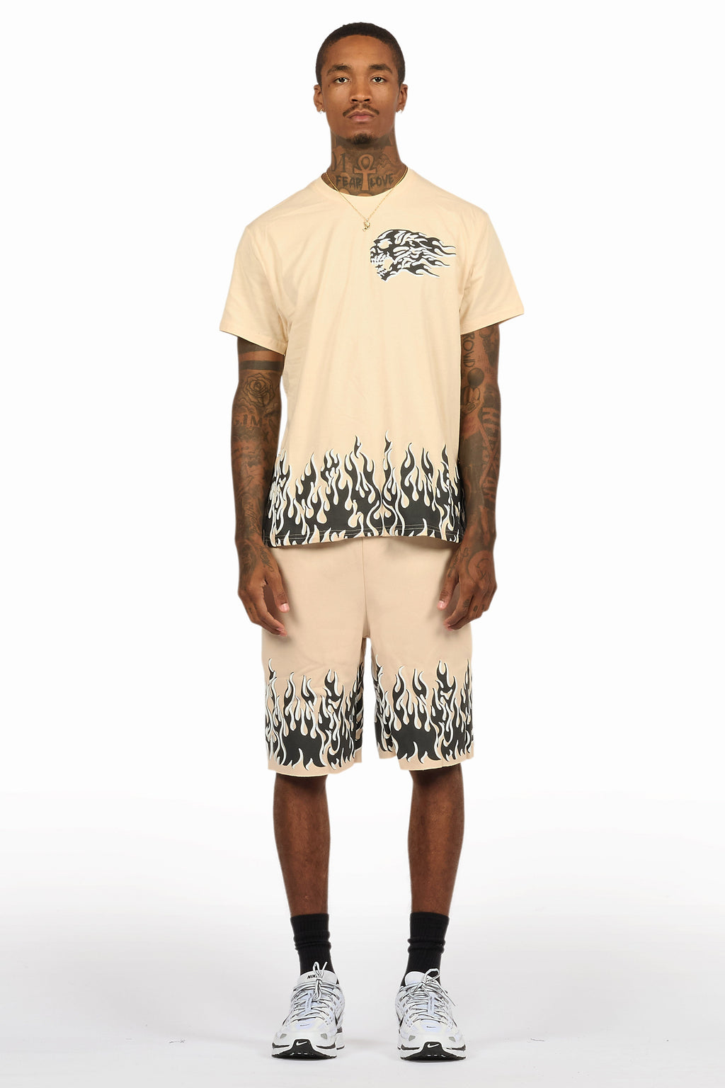 Bubble Beige T-Shirt/Short Set