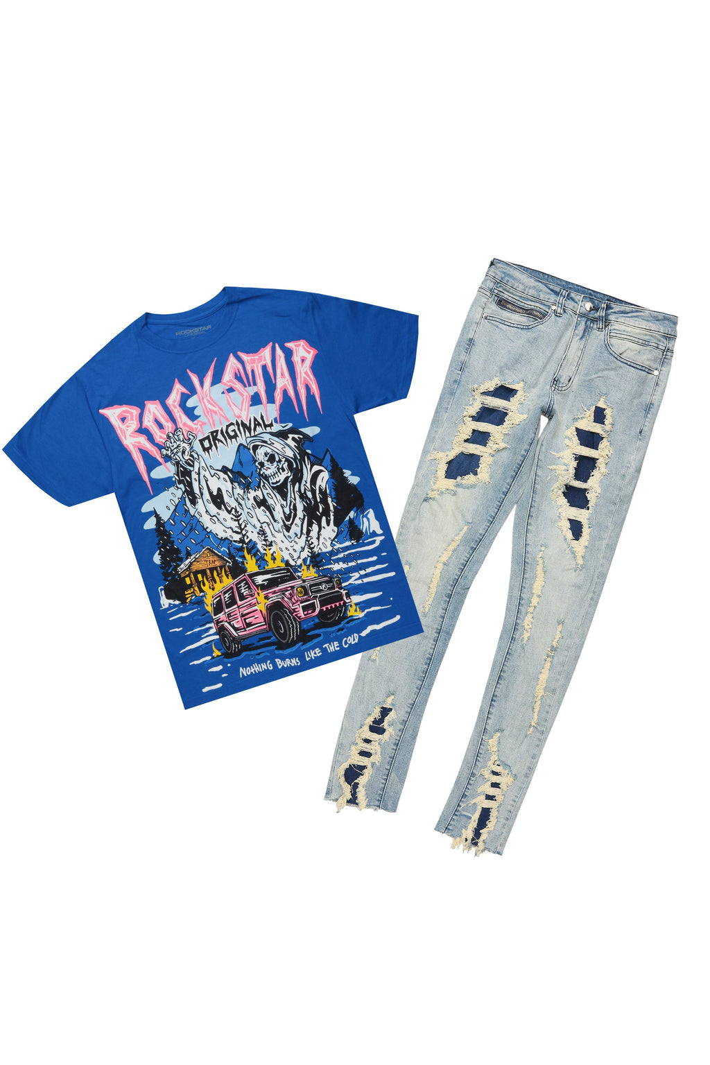 Kip Royal Blue T-Shirt/Slim Jean Bundle