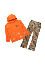 Boys Briggs Orange/ Tree Camo Stacked Flare Track Set