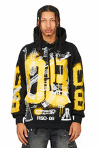 Nesta Black Graphic Hoodie