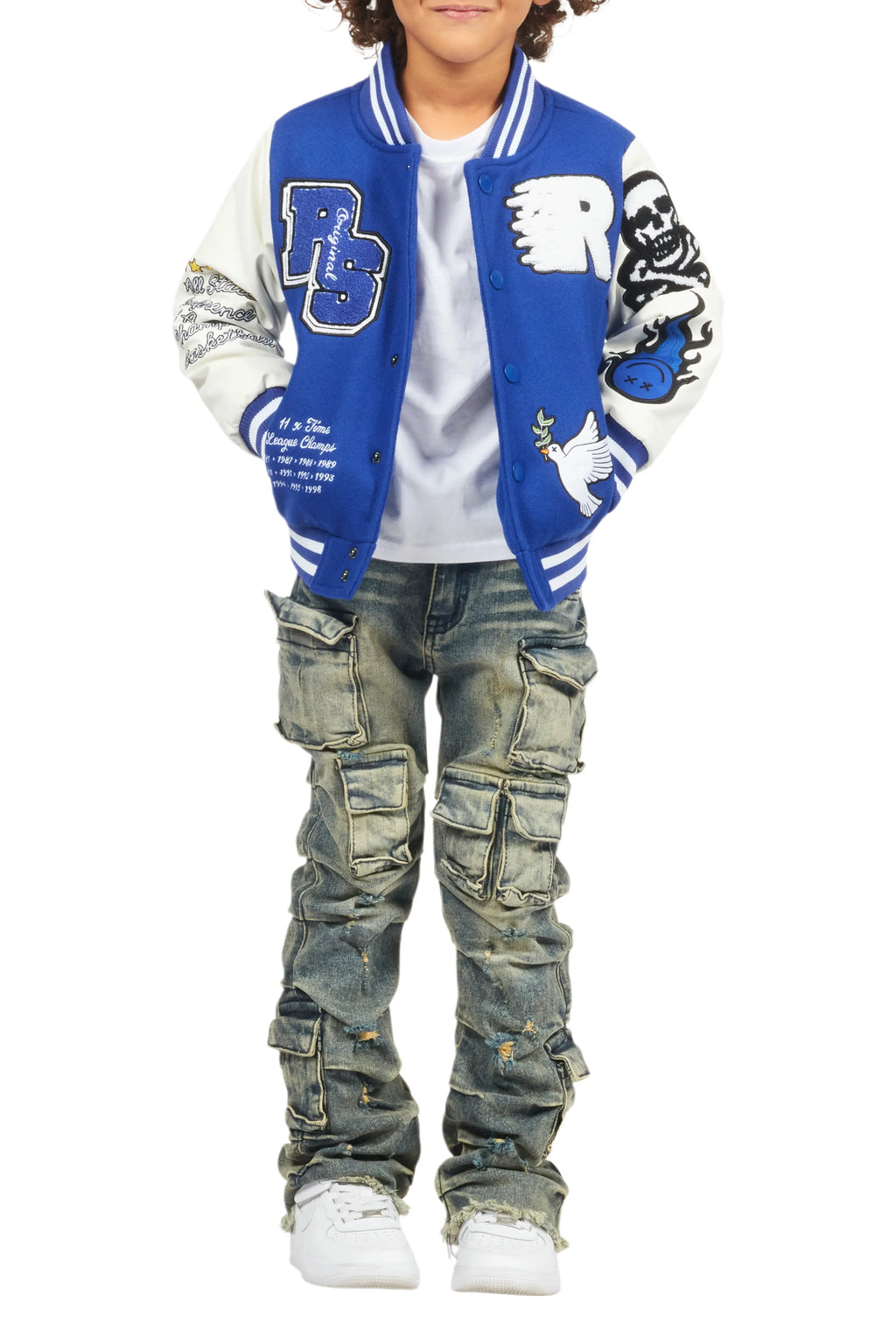 Boys Gentry Tint Blue Stacked Flare Jean