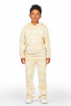 Boys Nelly Beige Baggy Fit Track Set