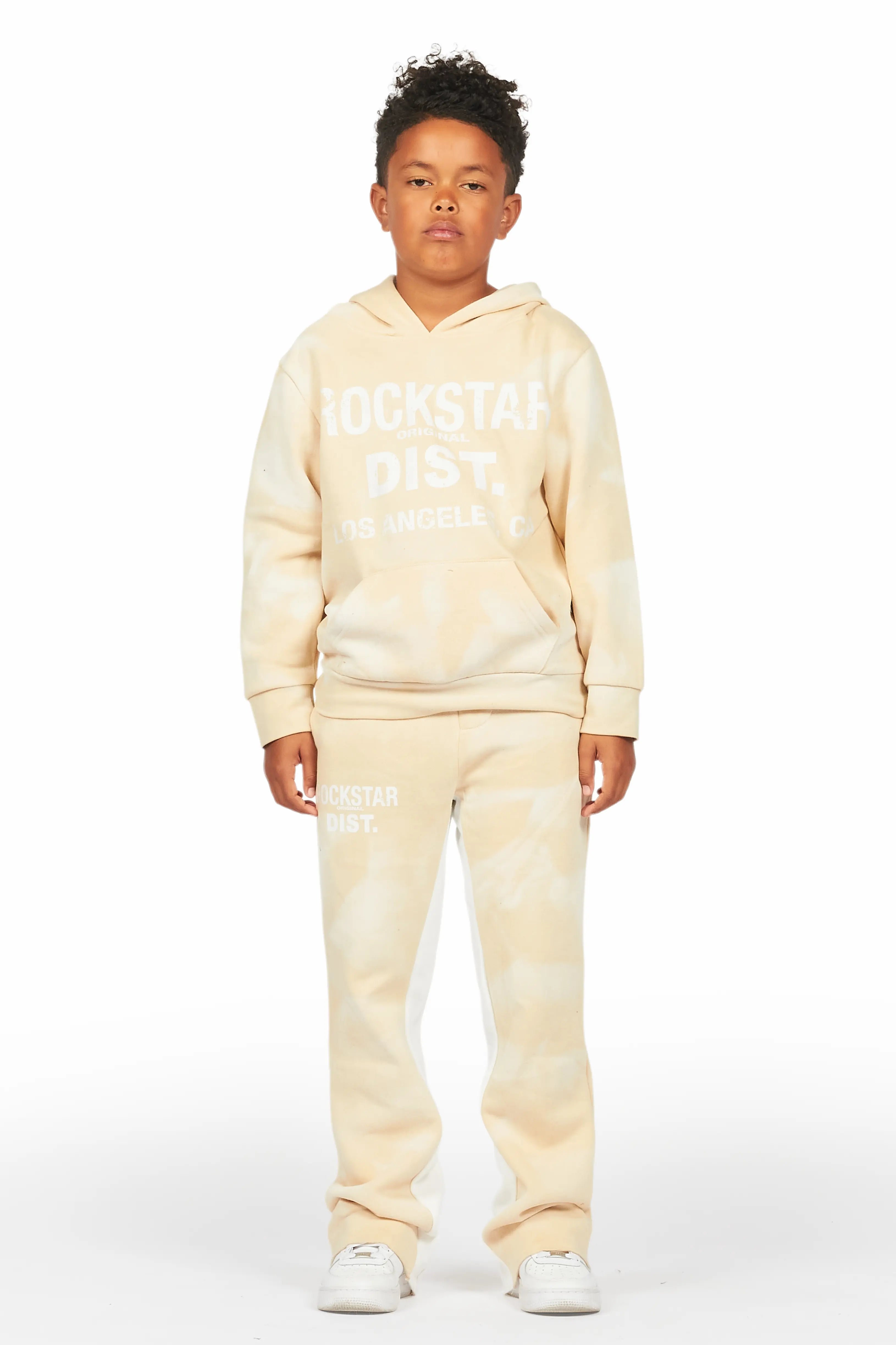 Boys Nelly Beige Baggy Fit Track Set