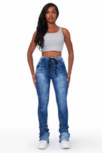 Audree Medium Wash Super Stacked Jean