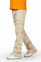 Boys Gary Orange T-Shirt/Stacked Flare Jean Set