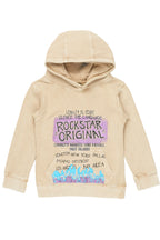 Girls Bena Vintage Beige Graphic Hoodie