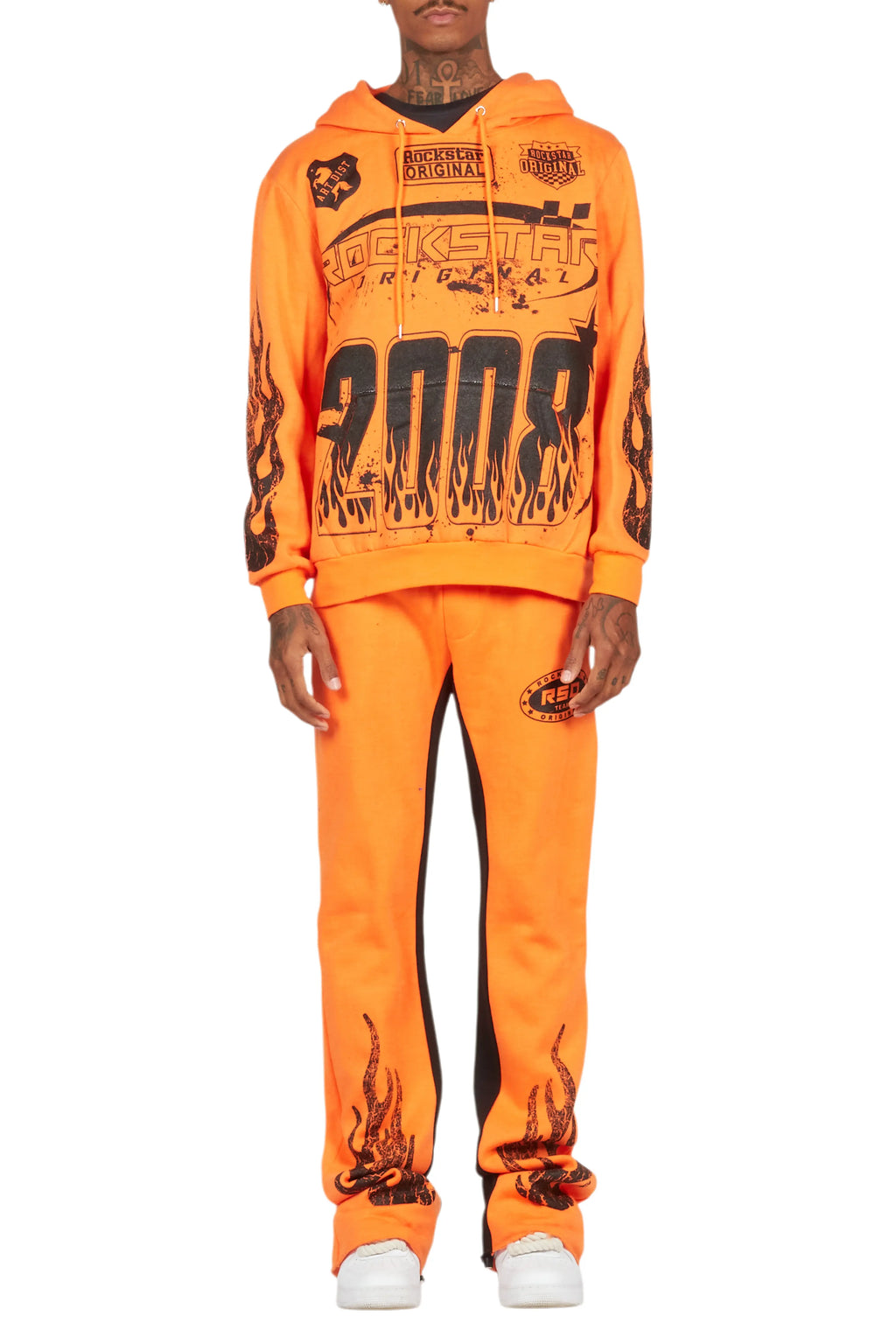 Amos Orange Hoodie/Baggy Track Pant Set