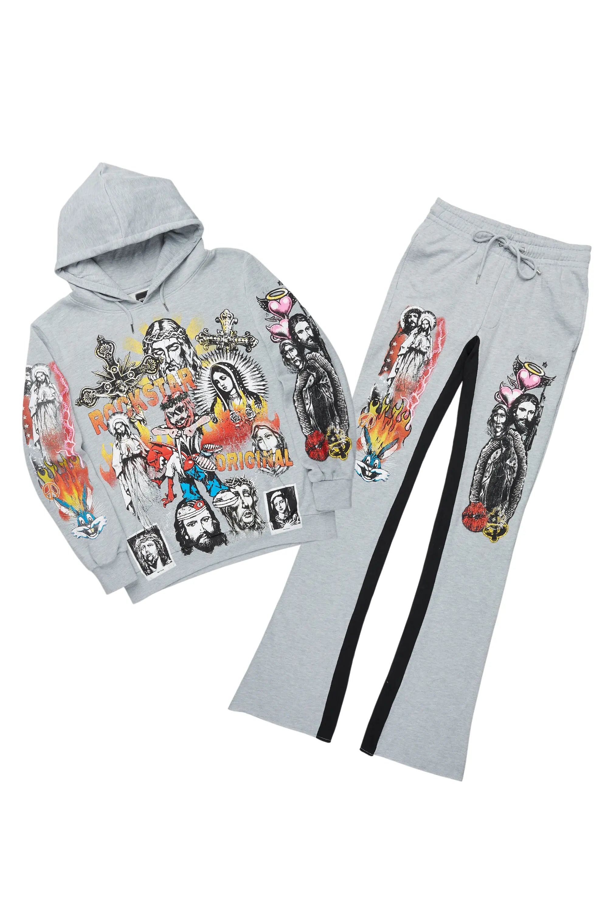 Santos Heather Grey Hoodie/Baggy Track Pant Set