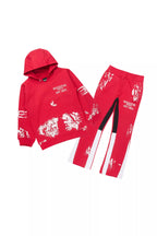 Boys Filip Red/White Stacked Flare Track Set