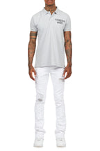 StarLane White Stacked Flare Jean