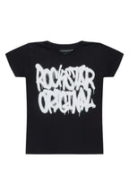 Girls Huffer Black Graphic T-Shirt