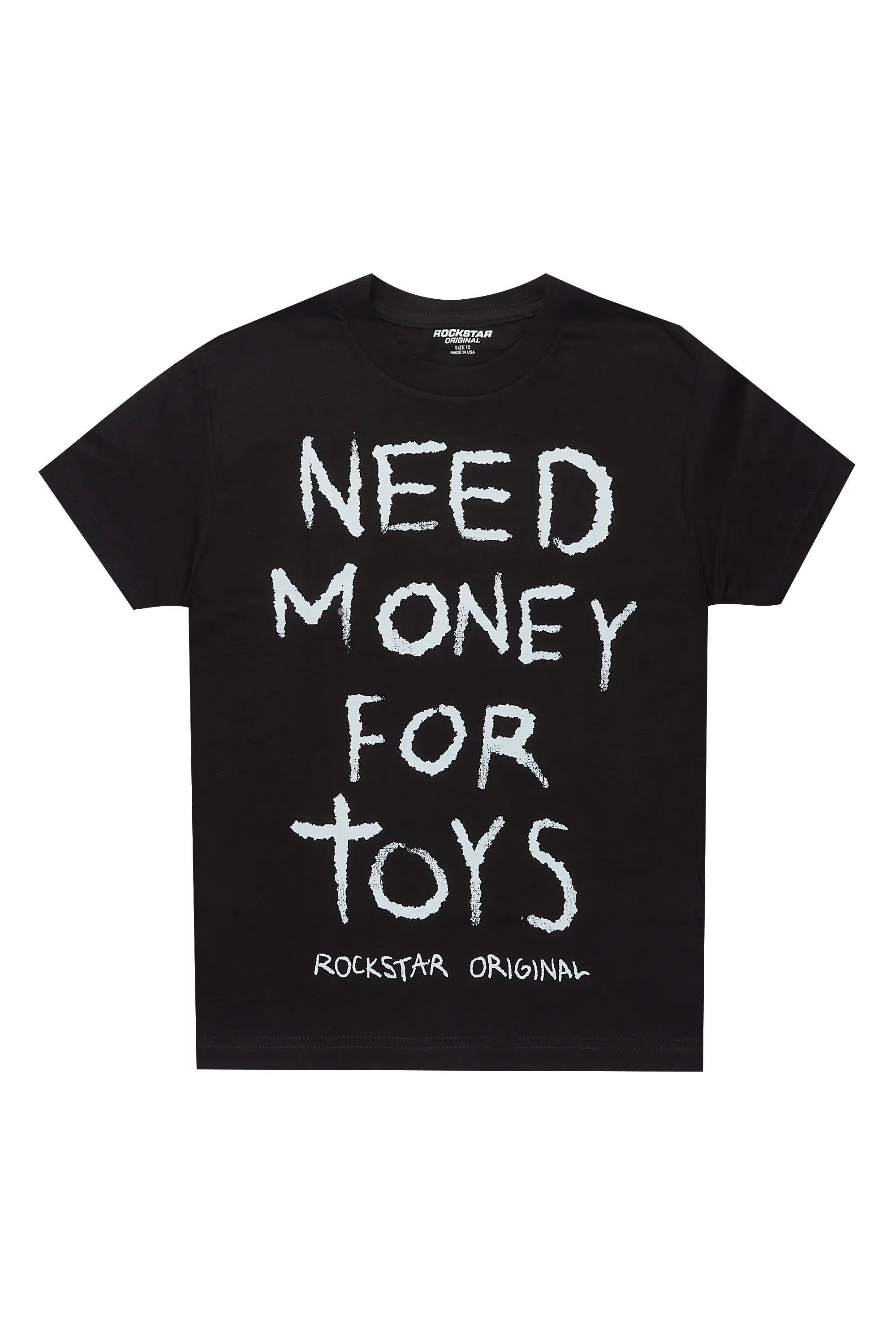Boys M4Toys Black Graphic T-Shirt
