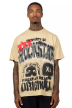 Kyo Beige/Black Oversized Graphic T-Shirt