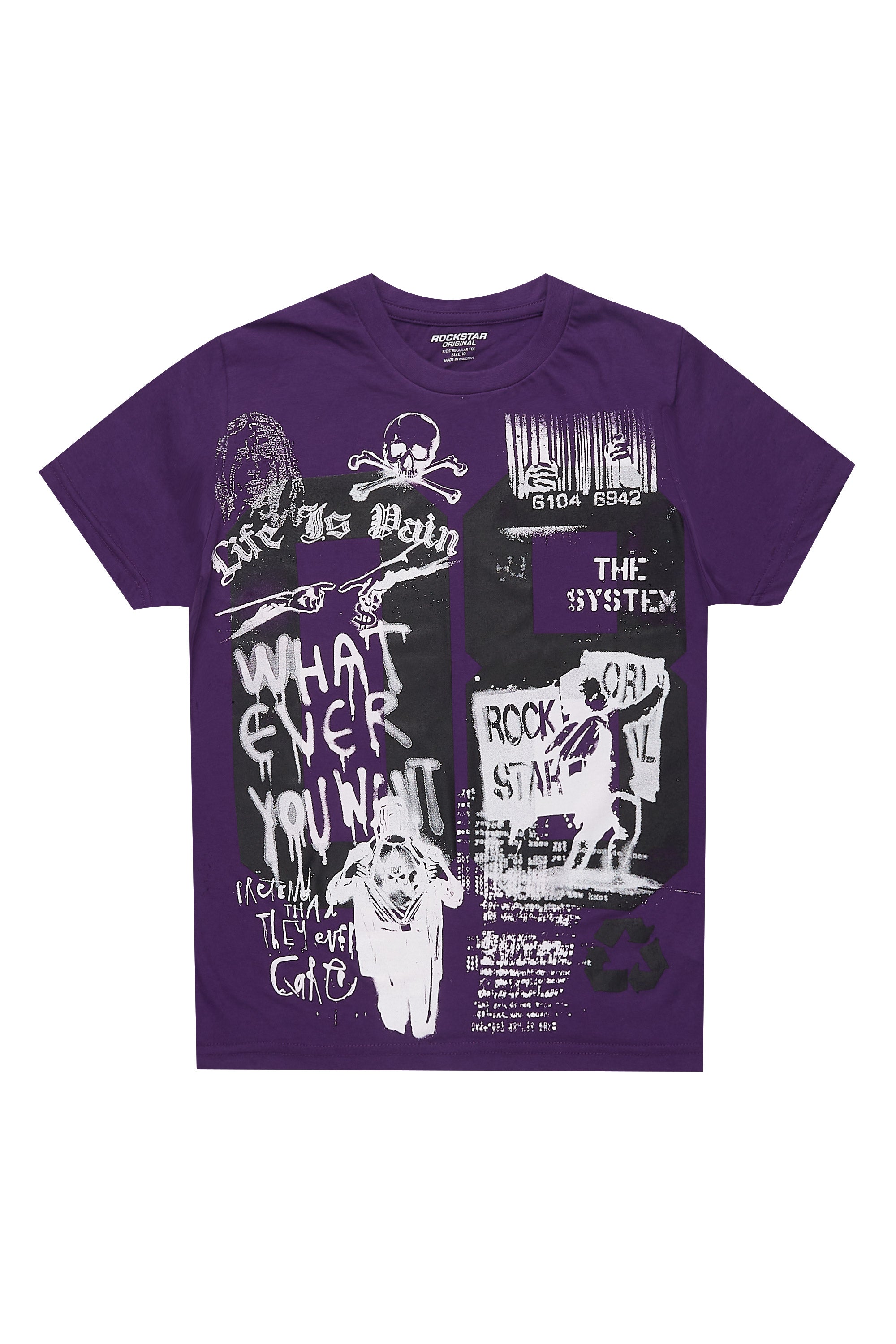 Boys Beau Purple Graphic T-Shirt