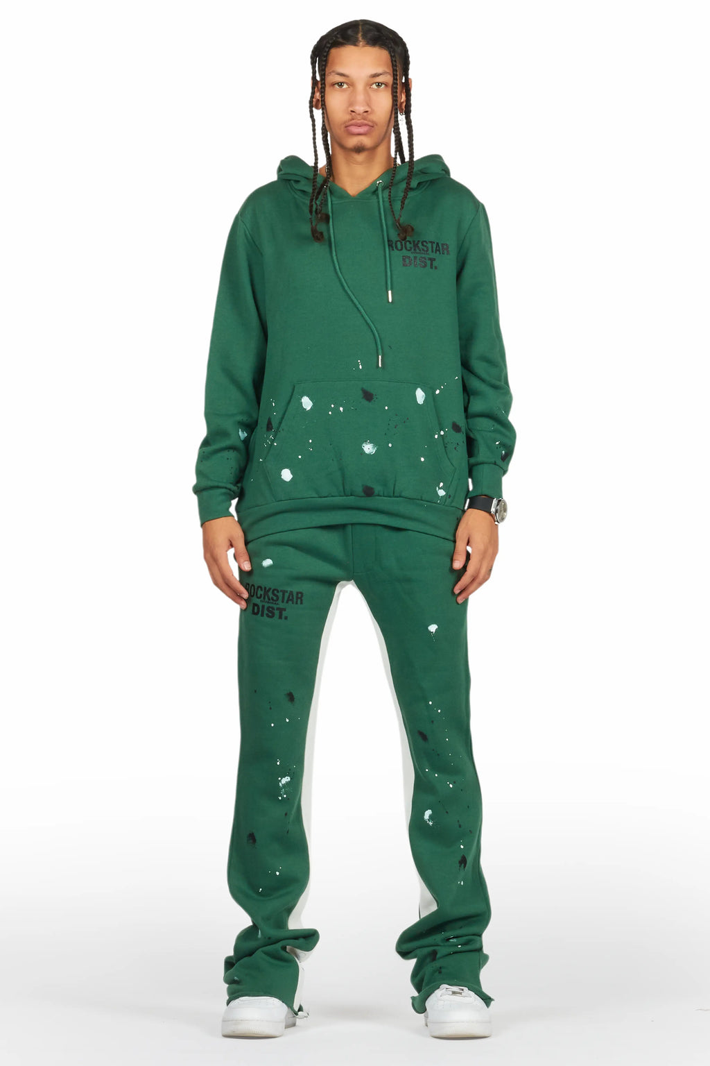 Jaco Green Hoodie Baggy Fit Pant Track Set
