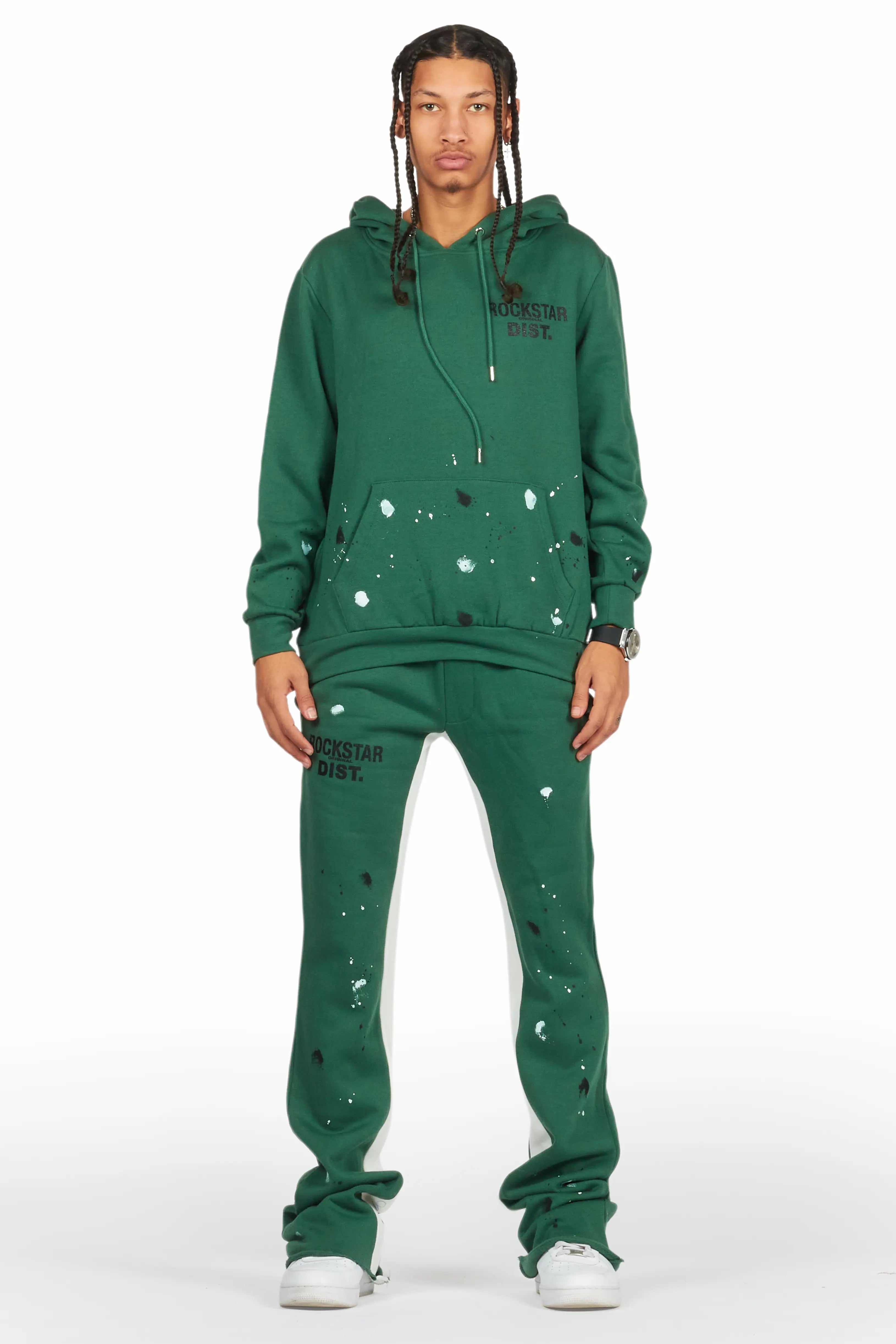 Jaco Green Hoodie Baggy Fit Pant Track Set