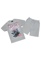 Dexx Grey T-Shirt Short Set
